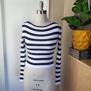 Nautical Stripe Sweater Size Large NEW!